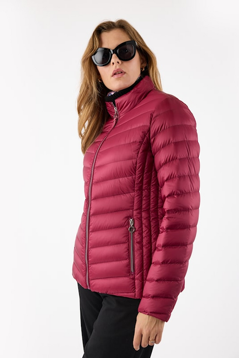Frandsen Jensine Orchid Red Persian Red 482 Lightweight Shower Proof Down Jacket 528-588