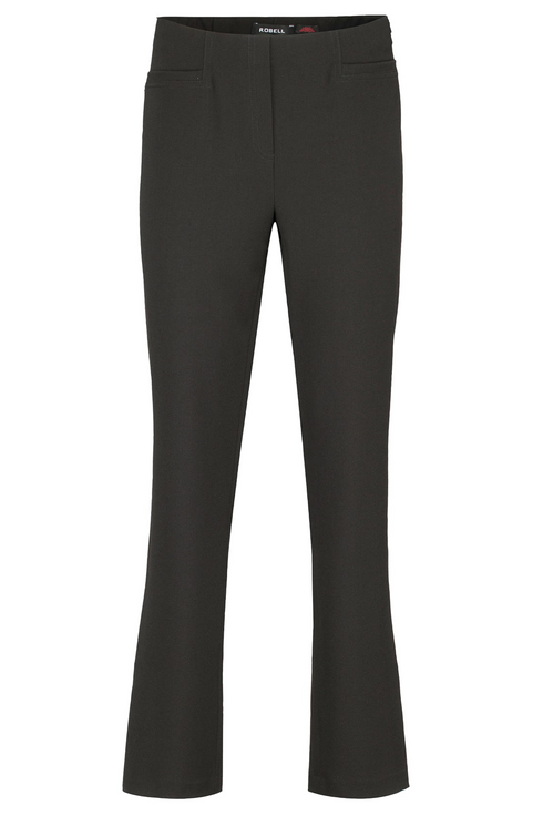 Robell Women's Jacklyn Straight Pull-On 78cm Trousers 90 Black 51408-5689-0