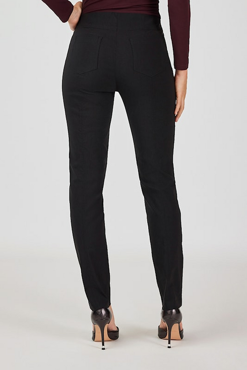 Robell Bella 78cm Straight Leg Bengaline Trousers in 90 Black 51559-5499