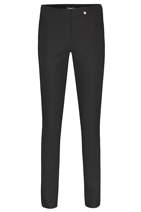 Robell Bella 78cm Straight Leg Bengaline Trousers in 90 Black 51559-5499