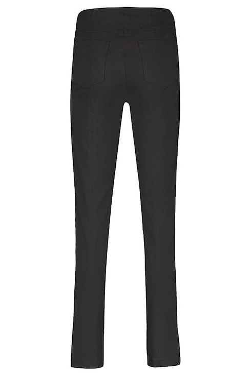 Robell Bella 78cm Straight Leg Bengaline Trousers in 90 Black 51559-5499