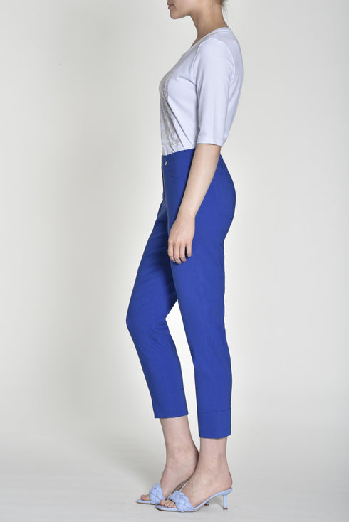 Robell Bella 09 Royal Blue Cropped 7/8 Trousers 68cm Ankle Grazers 51568 5499