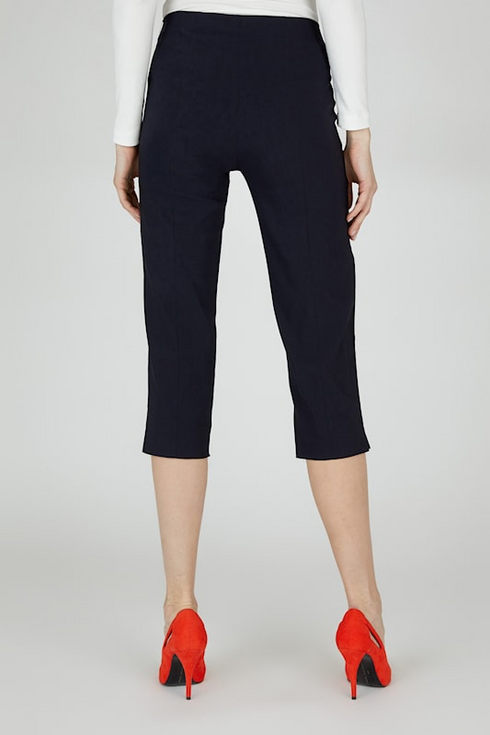 Robell Marie 07 Trousers 69 Navy 55cm Straight Fit Pull-On 51576-5499