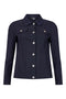 Robell Happy Navy 69 Fitted Stretch Bengaline Jacket 60cm 57609-5499-0