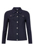 Robell Happy Navy 69 Fitted Stretch Bengaline Jacket 60cm 57609-5499-0