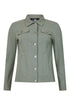 Robell Happy Dark Olive Fitted Stretch Bengaline Jacket 60cm 57609-5499-0