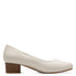 Jana Women’s Ivory Vegan Leather Court Shoes – Wide H-Width Pumps – 8-22360-42