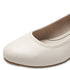 Jana Women’s Ivory Vegan Leather Court Shoes – Wide H-Width Pumps – 8-22360-42