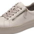 Jana Women’s Ivory Platform Trainers – Wide H-Width Vegan Lace & Zip Shoes – 8-23767-43