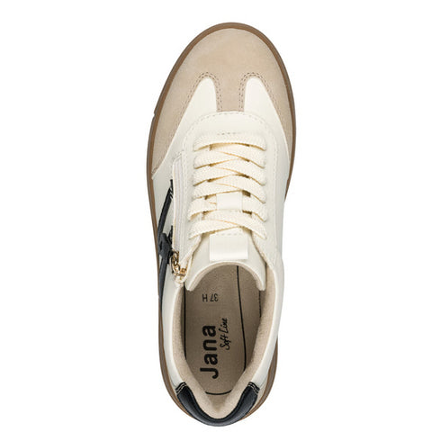 Jana Shoes 8-23784-44 490 H Fit Beige Combi Trainers - Vegan
