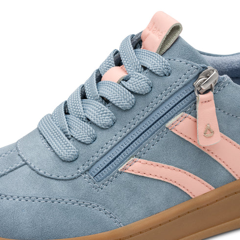 Jana Women's Sky & Peach 8-23784-44-855 Vegan Retro Trainers with Side Zip