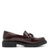 Jana Synthetic Block Heel Slip-ons JA311E02Z-G11 in Bordeaux Paten
