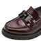Jana Synthetic Block Heel Slip-ons JA311E02Z-G11 in Bordeaux Paten