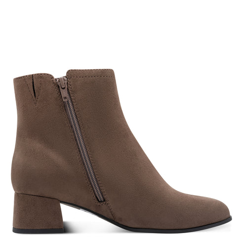 Jana Womens Faux Suede Block Heel Ankle Boots 8-25364-47 - 231 Stone
