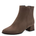 Jana Womens Faux Suede Block Heel Ankle Boots 8-25364-47 - 231 Stone