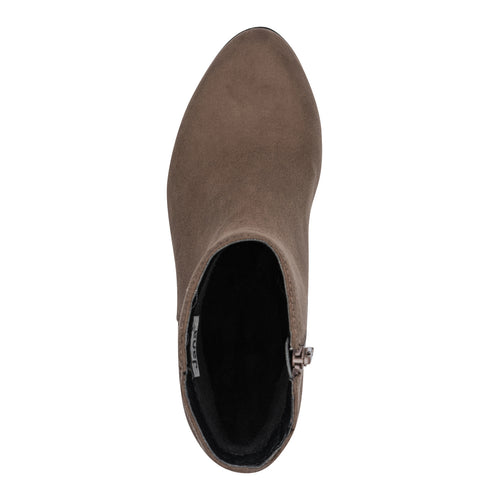 Jana Womens Faux Suede Block Heel Ankle Boots 8-25364-47 - 231 Stone