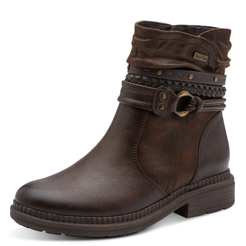 Jana Tex Waterproof Strapped Ankle Boot 8-25464-43 - Mocca Brown