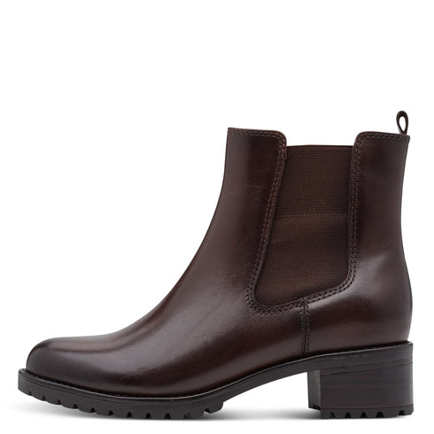 Jana Mocca Block Heeled Chelsea Boot 8-25710-47 - Mocca