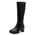 Jana Tex Wide Fit Knee High Heeled Boot 8-26571-47 - Black