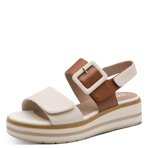 Jana | 8-28266-44 431 Beige Cognac Comfort Sandals