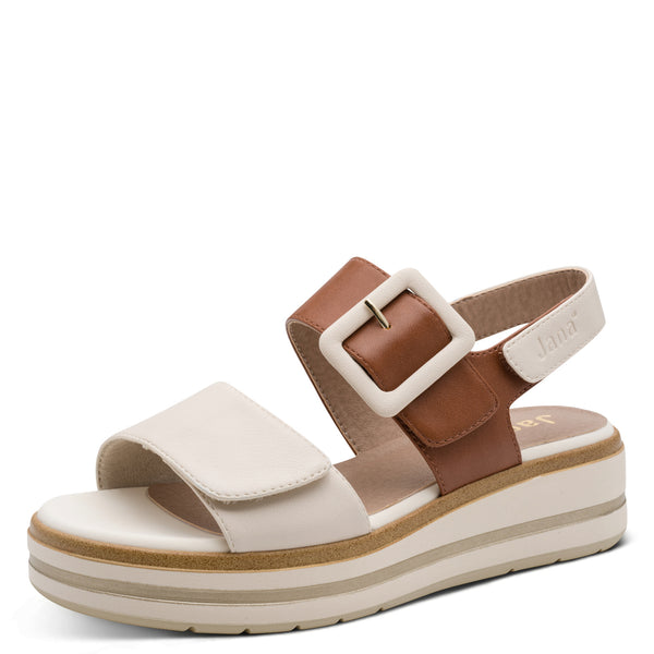 Jana | 8-28266-44 431 Beige Cognac Comfort Sandals