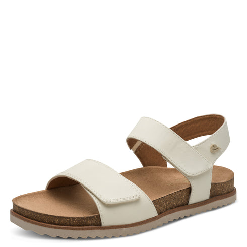 Jana | 28560-46 Ivory Ladies Flat Sandals
