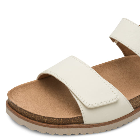Jana | 28560-46 Ivory Ladies Flat Sandals