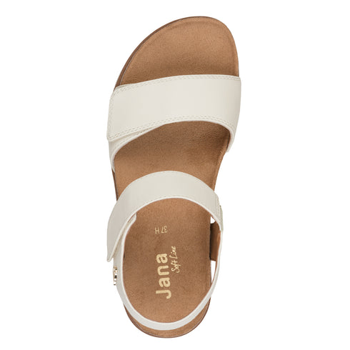 Jana | 28560-46 Ivory Ladies Flat Sandals
