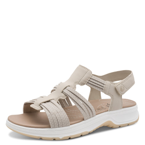 Jana | 28660 Pepper Beige Coshy Wide Fit Platform Sandals