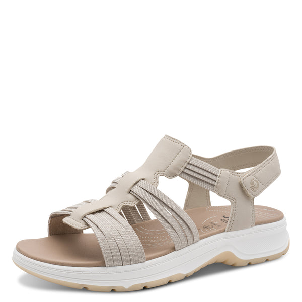 Jana | 28660 Pepper Beige Coshy Wide Fit Platform Sandals