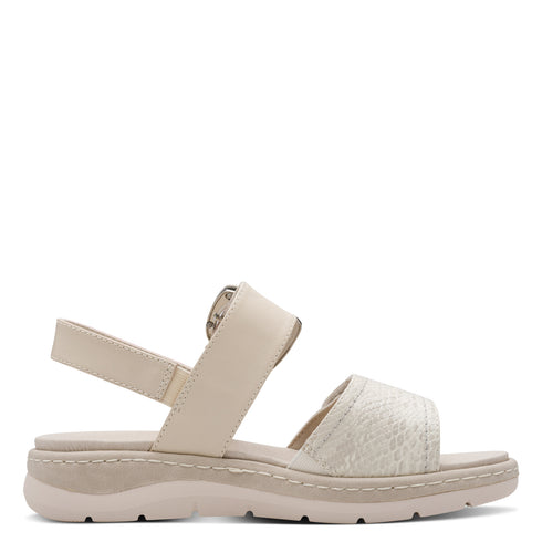 Jana | 8-8-28701-46 Ivory Multi Wedge Strap Sandals