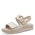 Jana | 8-8-28701-46 Ivory Multi Wedge Strap Sandals