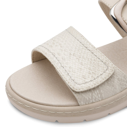 Jana | 8-8-28701-46 Ivory Multi Wedge Strap Sandals