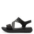 Jana Women's Black 8-28771-46-001 Rhinestone Detailed Vegan Wide H-Fit Sandals