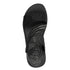 Jana Women's Black 8-28771-46-001 Rhinestone Detailed Vegan Wide H-Fit Sandals