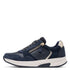 Tamaris Comfort Ladies H-Fit Side Zip Leather Mix Trainer - 890 Navy SKU 8-83719-47