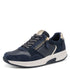 Tamaris Comfort Ladies H-Fit Side Zip Leather Mix Trainer - 890 Navy SKU 8-83719-47