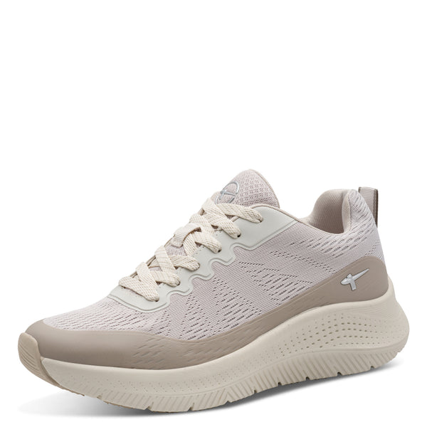 Tamaris Women’s Beige Wide Fit Platform Trainers – 8-83732-46