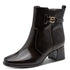 Tamaris Comfort Wide Fit Patent Heeled Boot 8-85304-47 - Mocca
