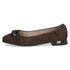 Caprice Suede Shoe 342 Dark Brown Suede Ballerina Flats 9-22105-47-342