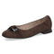 Caprice Suede Shoe 342 Dark Brown Suede Ballerina Flats 9-22105-47-342