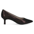 Caprice 22401 Mahogany Metallic Patent Leather Pointed Toe Womens Slip On Court Shoes