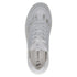 Caprice Womens White Silver Leather and Lace CLIMOTION® G Width Trainer 9-23708-46-197
