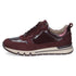 Caprice Womens Bordeaux Combination Wide Fit Leather Sneakers 9-23756-45