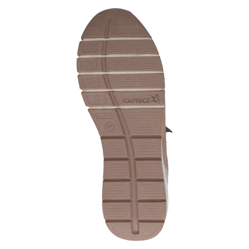 Caprice Women's Black & Gold Leather Zip & Lace Trainers – 9-23756-46