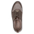 Caprice Womens Metallic Taupe 9-23760-46 Stretch Out Leather Side Zip Sneaker