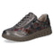 Caprice Nappa Leather Metallic Flowers Wide H Width Sneakers 9-23761-46