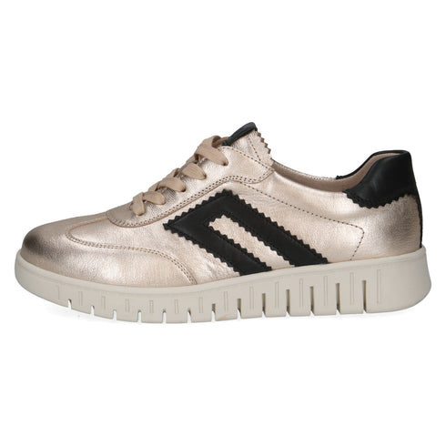 Caprice Women's Wide Fit Leather Lace-Up Trainers – 9-23762-46