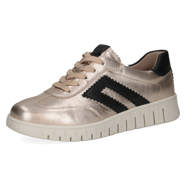 Caprice Women's Wide Fit Leather Lace-Up Trainers – 9-23762-46