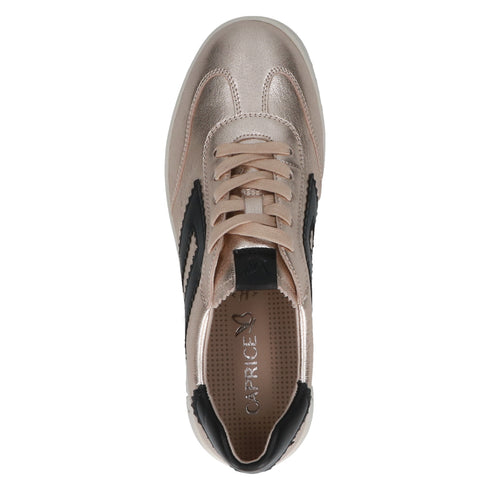 Caprice Women's Wide Fit Leather Lace-Up Trainers – 9-23762-46